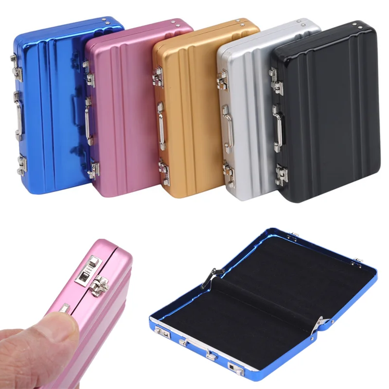 

Creative Business Card Case Aluminum Alloy Card Holder Metal Box Cover Credit Men Business Card Holder Card Metal Wallet