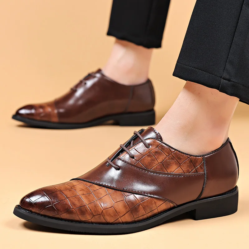 

Новые мужские кожаные туфли-оксфорды, Zapatos de hombre, мужские деловые туфли с острым носком, деловые свадебные туфли больших размеров