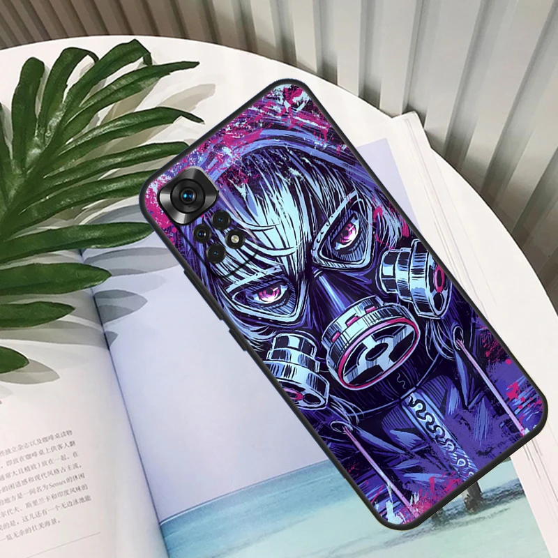 الجمجمة قناع واقي من الغاز فوندا ل Xiaomi Redmi ملاحظة 14 برو 10 11 12 13 11S 12S حالة ل Redmi 15 15C 14C 12C 10C 13C