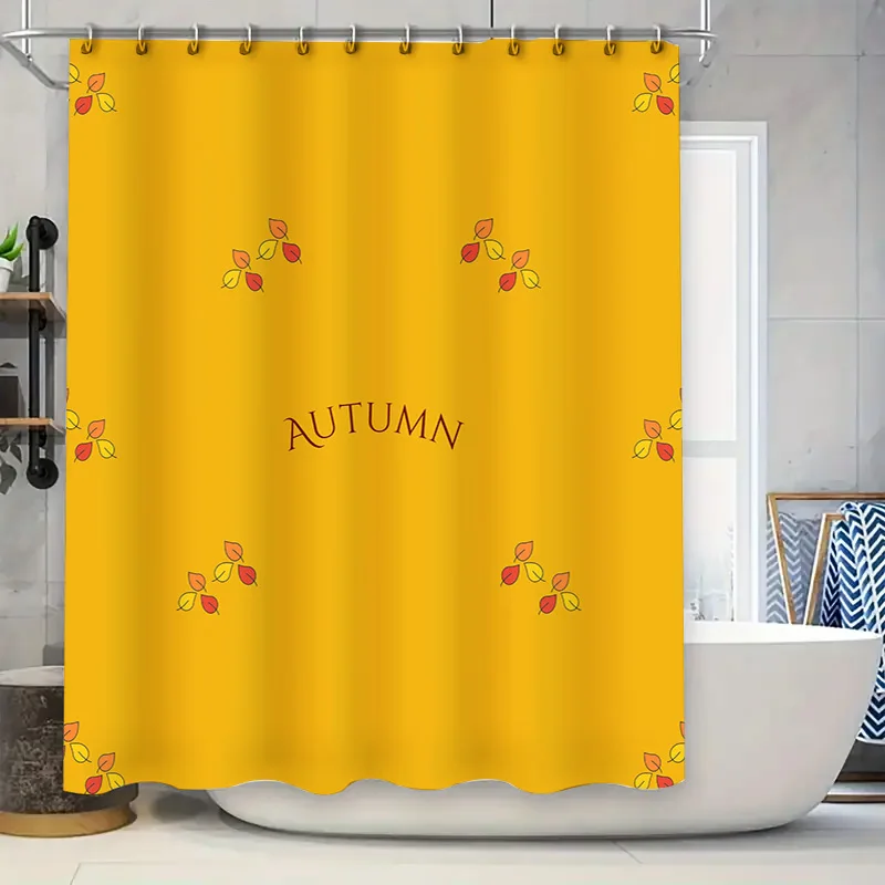 White Daisy Flower Printed Shower Curtain Decorative Bathroom Waterproof Privacy Cover Black White Floral Print Home Decoration