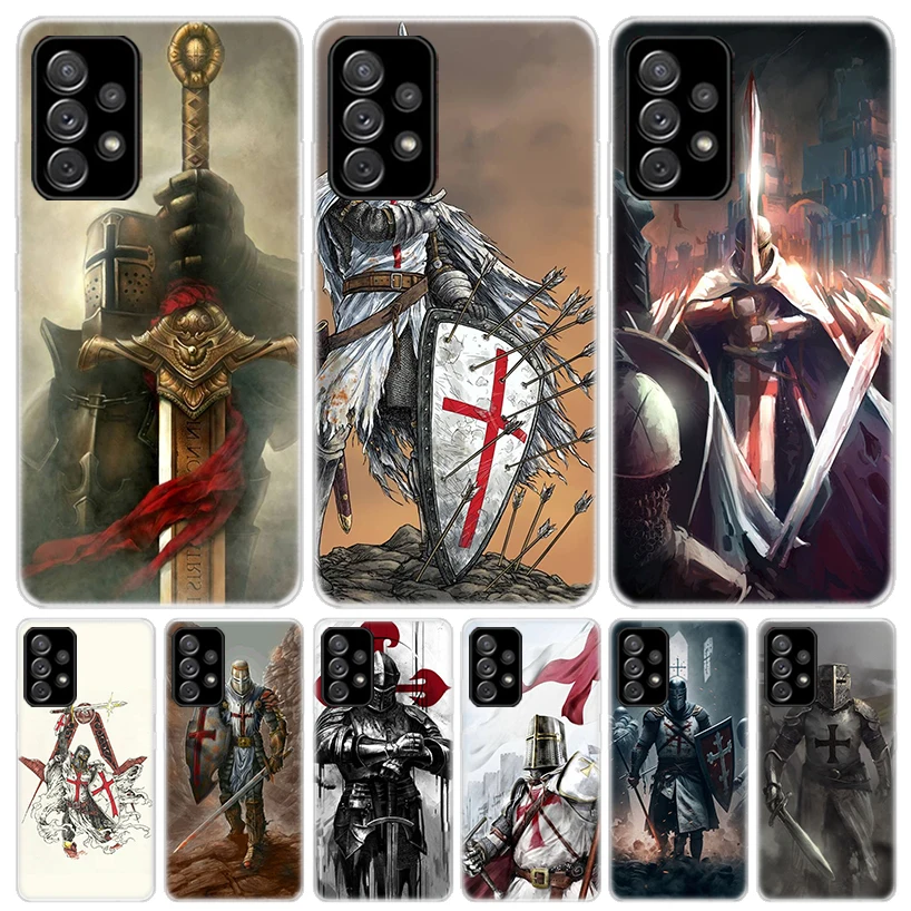 Knights Templar Crusades For Samsung Galaxy A15 A14 A13 A12 A55 A54 A53 A52 Phone Case A32 A35 A34 A33 A25 A24 A23 A22 A04S A03S