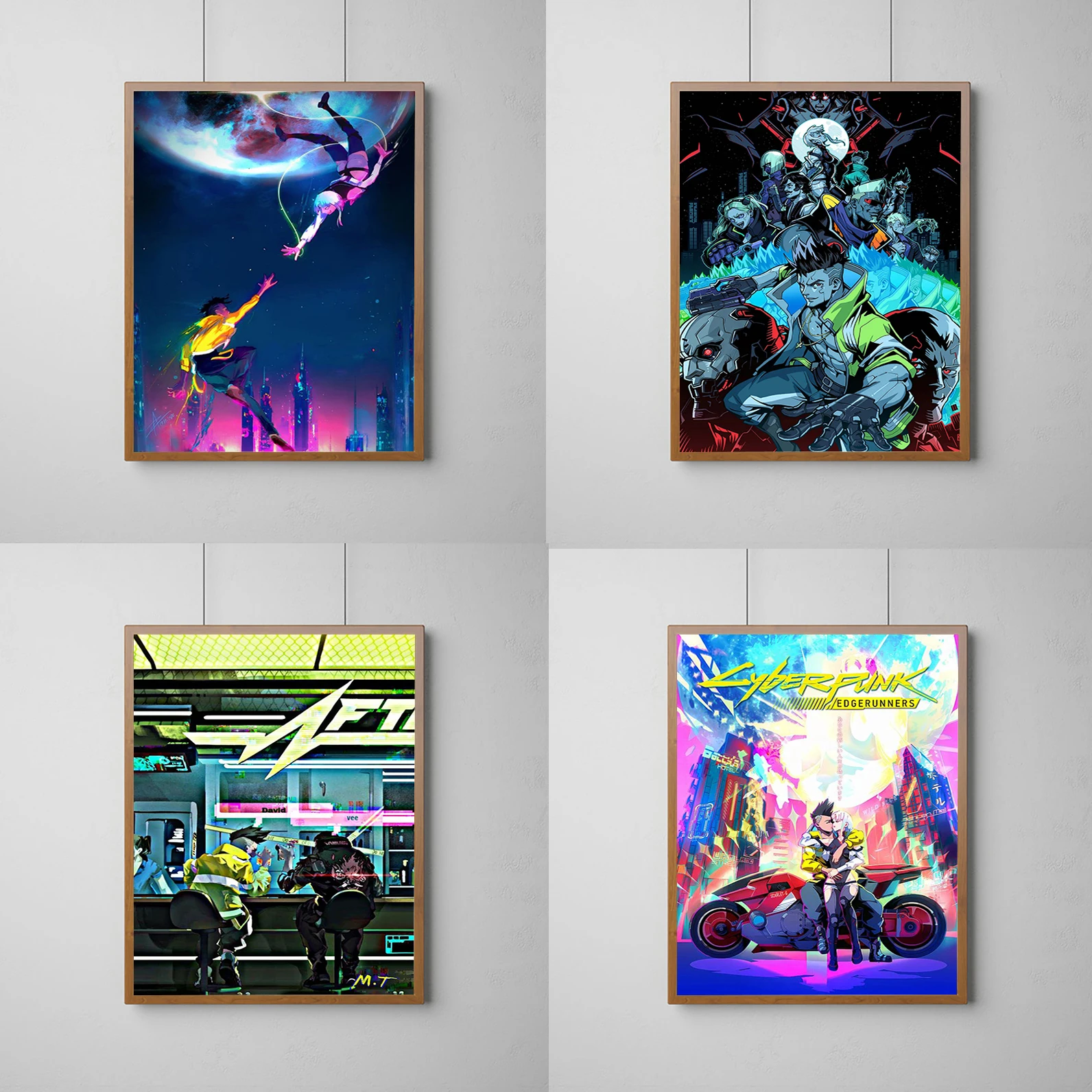 C-Cyberpunks E-Edgerunners Anime Poster Wall Decoration for Home Decorations for the Room Decorative Painting Canvas Decor Art