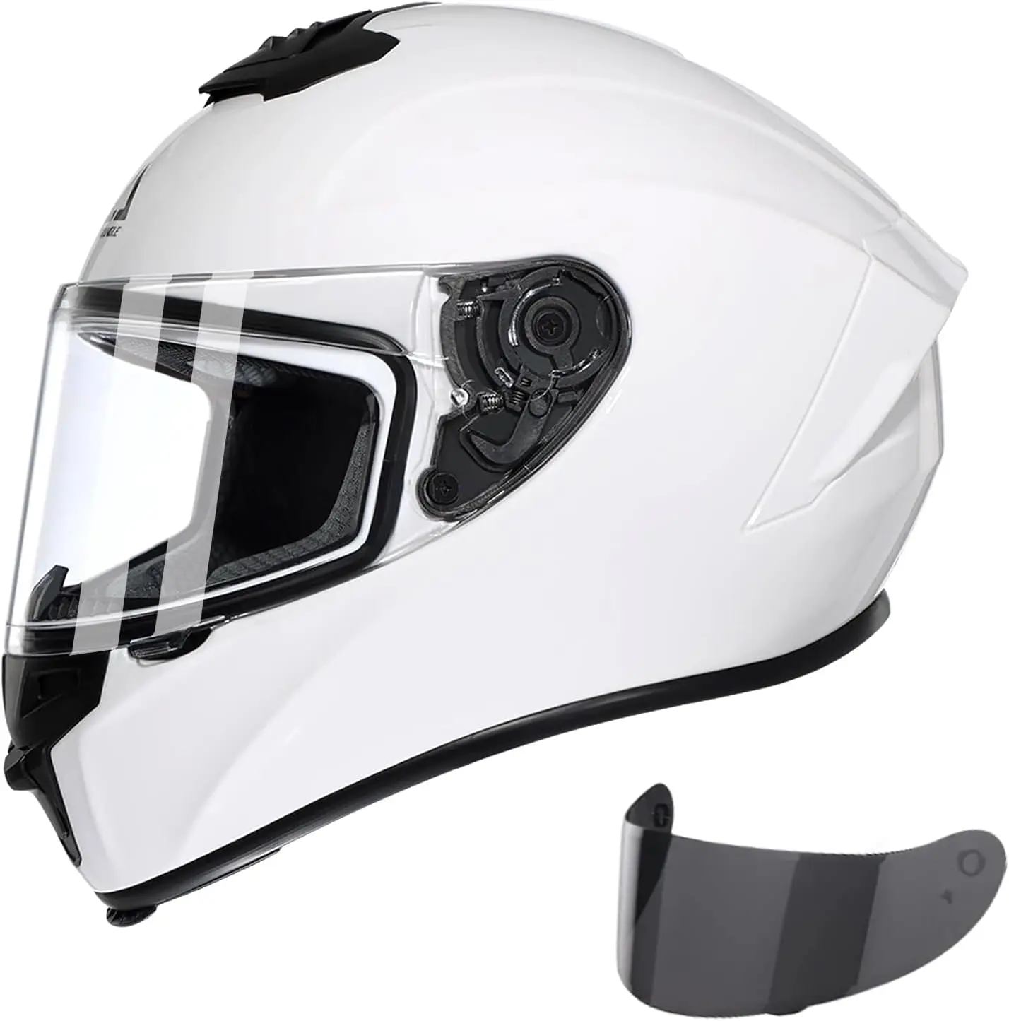 

（X-Large）Motorcycle Helmet for Adults, Full Face Motorcycle Helmet with Tinted and Clear Visor Meet Dot Approved