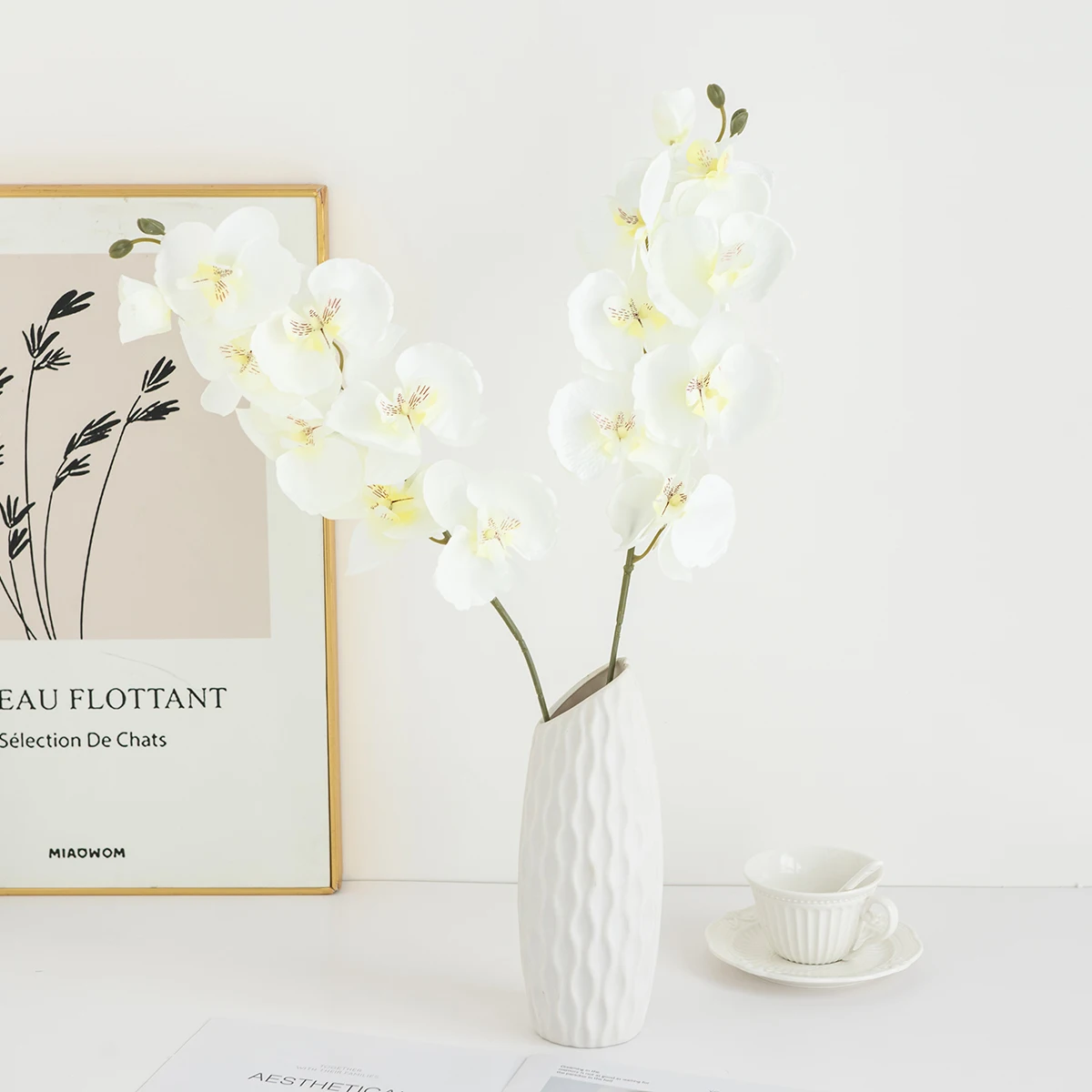 Künstliche Blumen Zweig Seiden-Schmetterlingsorchidee Heim Zimmer Vase Tischdekoration Hochzeit Outdoor Garten Brautsträuße DIY Kranz Geschenk