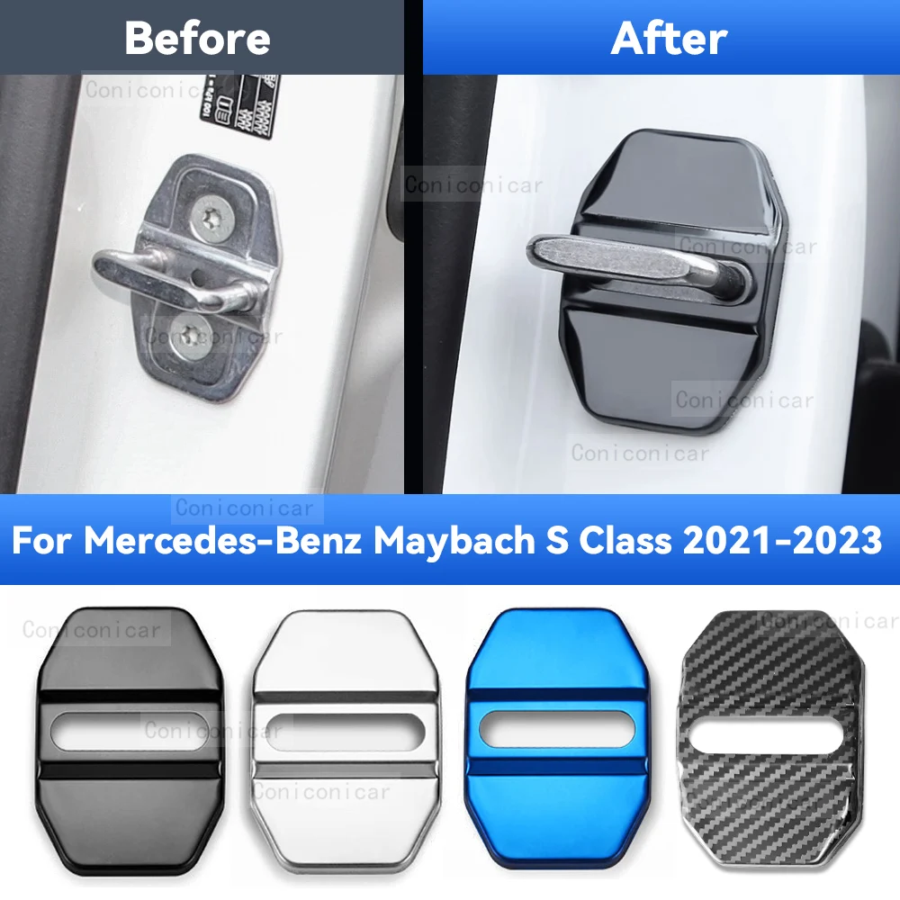 

Car Door Lock Protector Cover Stainless Steel For Mercedes Benz Maybach S Class 2021-2023 Anti-rust Decoration Accessories