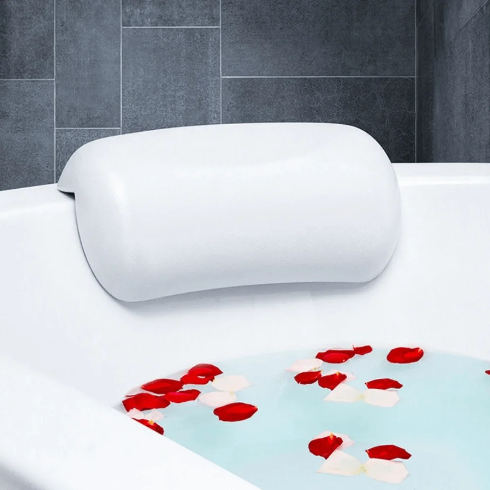 Luxury Waterproof Bathtub Pillow Quick Dry Back Support Bathing Headrest Non-Slip Comfortable SPA Bath Accessories Hotel