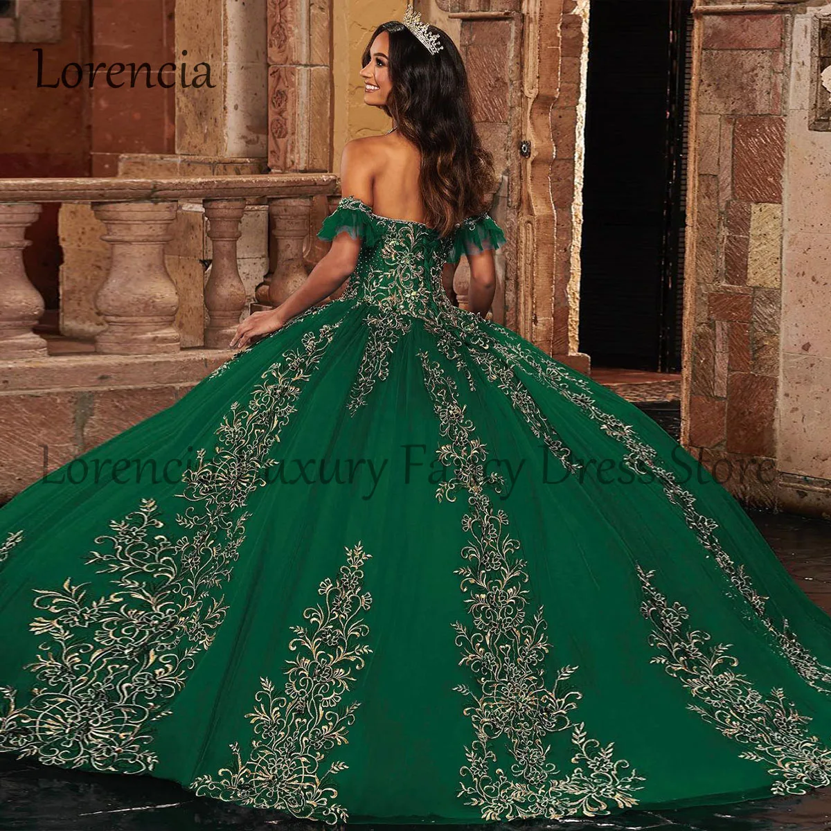 2024 Quinceanera Dress Sweet 15 16  Ball Gown Off The Shoulder 3D Flowers Mexican Open Back Appliques Formal Vestidos De 15 Años