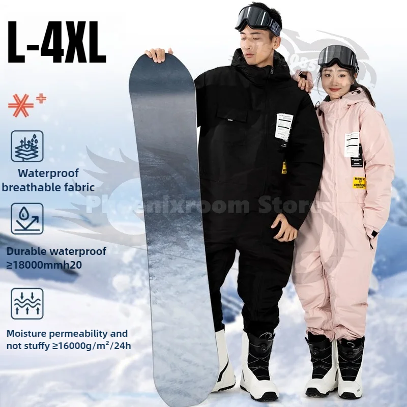ski-suit-cold-proof-men's-and-women's-jumpsuit-outdoor-waterproof-windproof-thickened-fleece-warm-riding-and-fishing-suit-winter