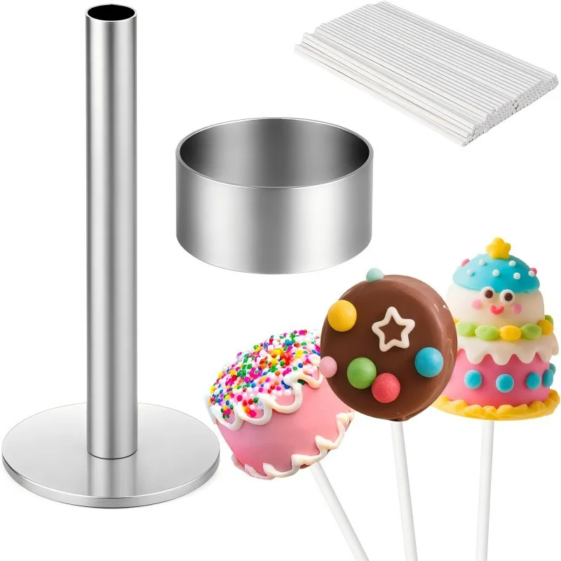 

【2 Molds & 100 Sticks】Lollipop Making Kit, DIY Candy Mold Set with Paper Sticks for Chocolate, Hard Candy, Cake Pops