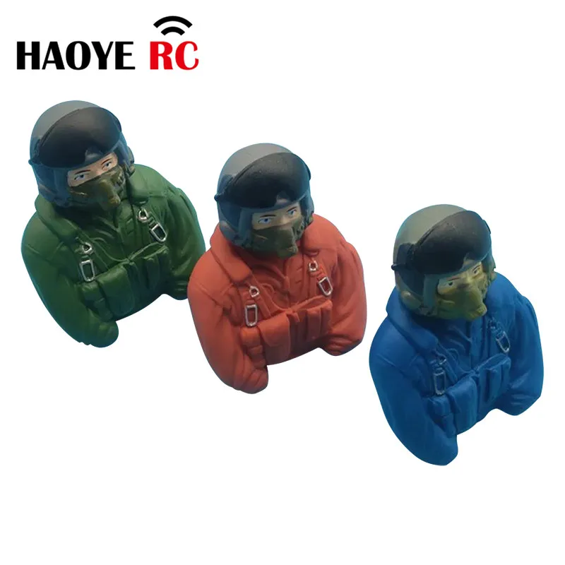 

Haoye 1 Pc 1/10 Scale Pilot Figures Toy Model For RC Plane Accessories Hobby Color Green Orange Blue