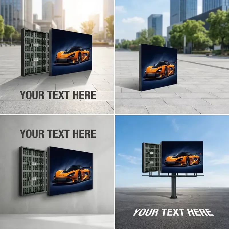 LED Advertising Display Screen-Custom Display Freestanding/Wall/Hanging Mounts (Car Home Outdoor Venues) AC 220-240V 1-Year