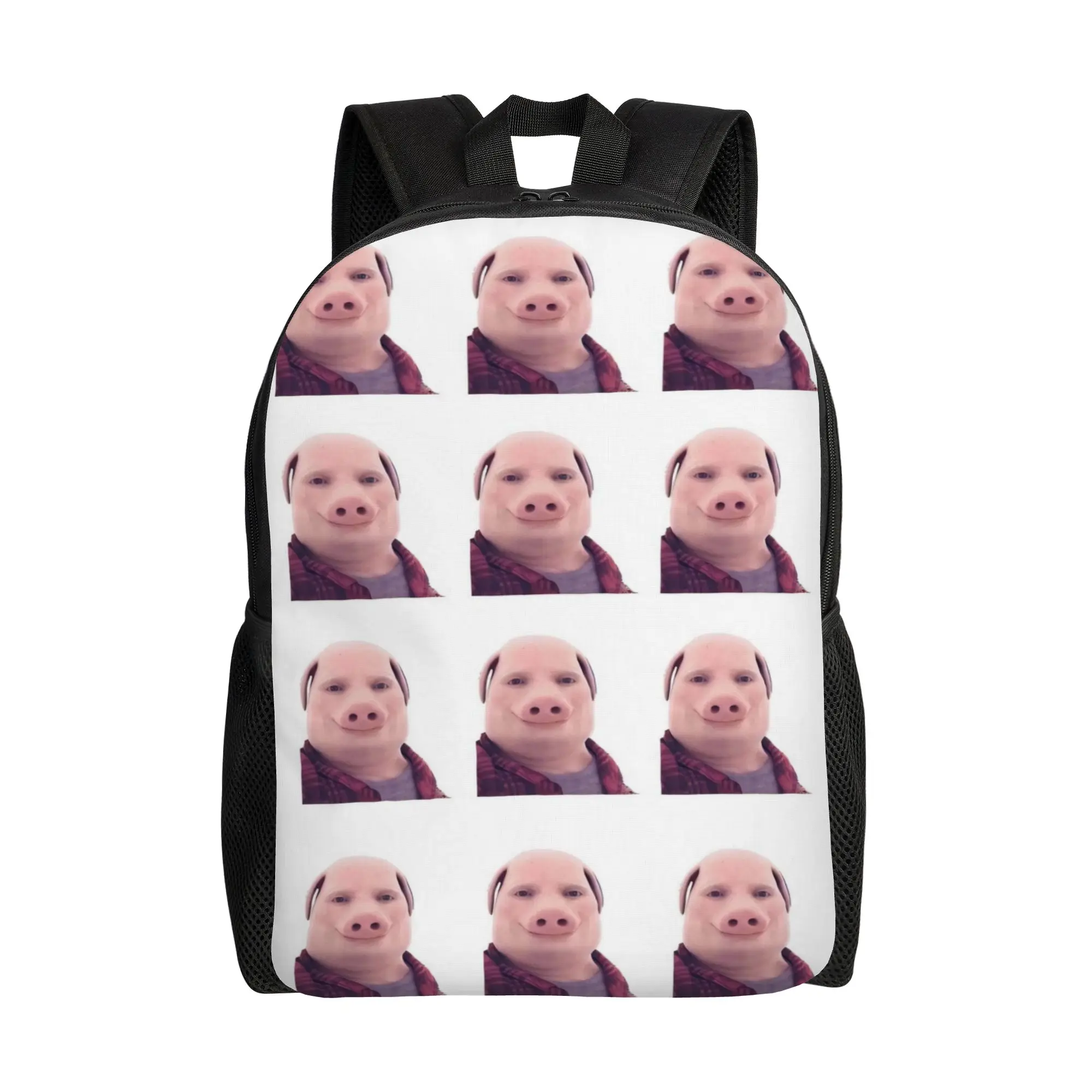 John Pork is Calling Backpack for Men Women Student Business Daypack  Answer Call Phone Laptop Computer Canvas Bags Durable