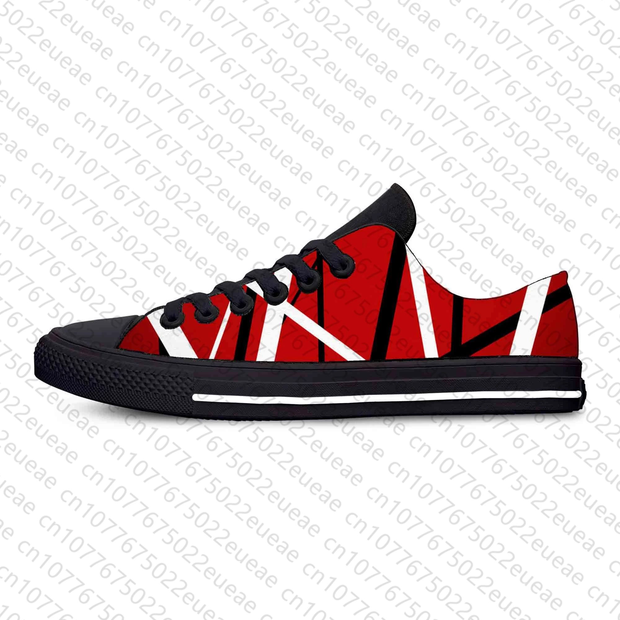 EVH 5150 Stripe Guitar Heavy Metal Rock Music Band Casual Cloth Shoes Low Top Lightweight Breathable 3D Print Men Women Sneakers