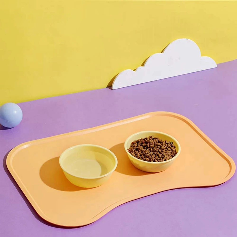 Alfombrilla de silicona Natural para alimentación de perros y gatos, Mantel Individual para cuencos, impermeable, resistente al calor, antideslizante, para mesa de comedor