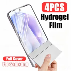 4PCS Hydrogel Film For Samsung S24 S23 S22 S21 S20 Note 20 Ultra A54 A14 A13A53 5G Screen Protector for Samsung Note 10 S10 Plus