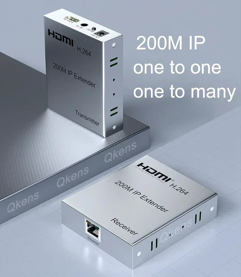 H.264 200m IP HDMI Extender Via CAT5e CAT6 RJ45 Ethernet Cable One To One One To Multiple Video Transmitter Receiver Converter