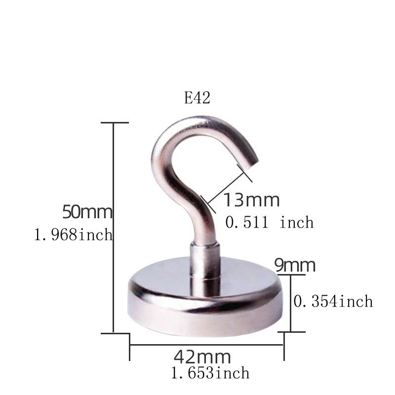 Strong Magnetic Multi-Purpose Hooks, Storage Hooks, Home, Kitchen, Bar, Key Storage Hooks, Bathroom Hangers, 2 Pcs,E42