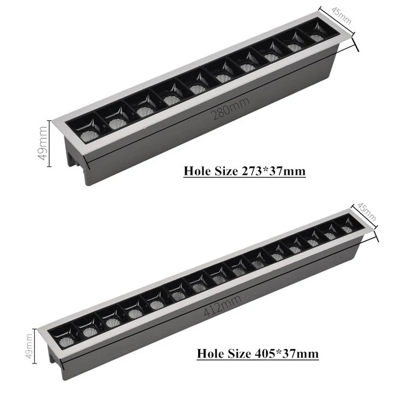 LED Downlight Recessed Lighting Dimmable Spot Light Line Light Bar Creative Linear Long Strip CRI 90 Living Room Corridor Light