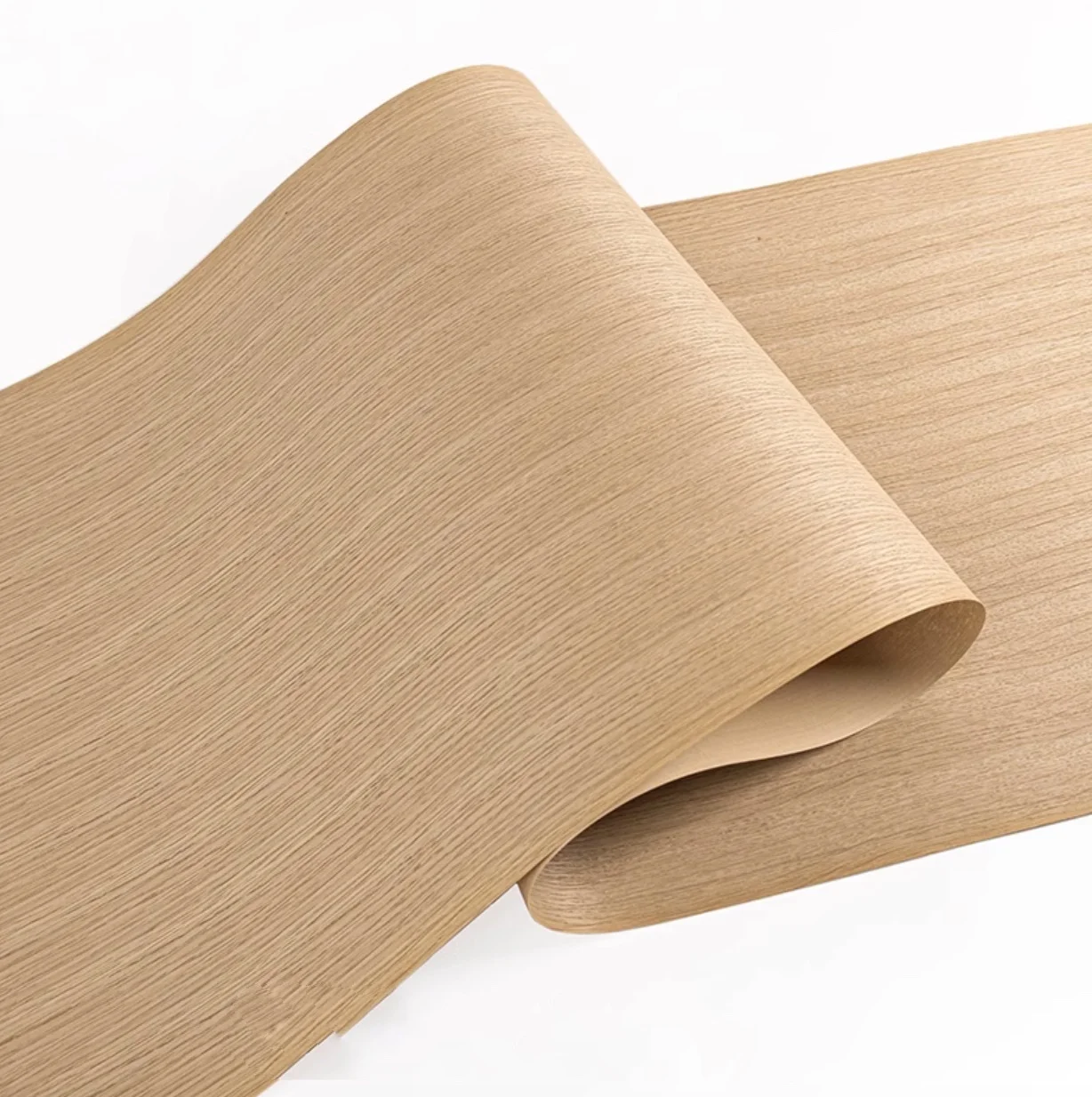 Natural Wide Oak Straight Grain Wood Veneer, L, 2.5Meters Width, 58cm, T:0.25mm, White Oak, Back with Kraft Paper