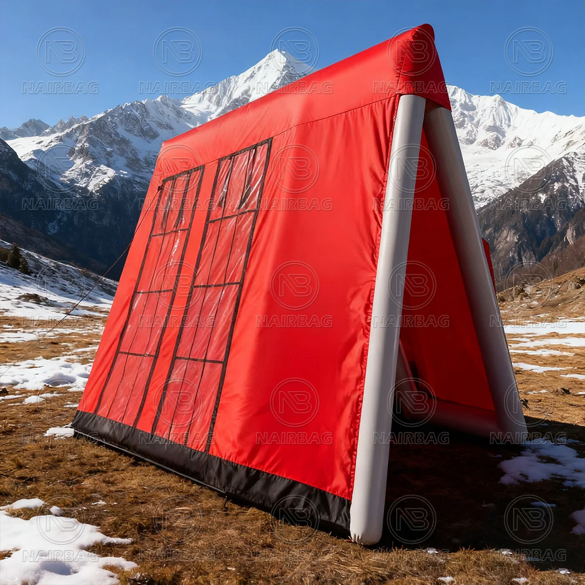 خيمة التخييم القابلة للنفخ عالية الجودة PVC 4 الموسم في الهواء الطلق مقاوم للماء المحمولة نفخ الخيام Glamping مع مضخة هواء