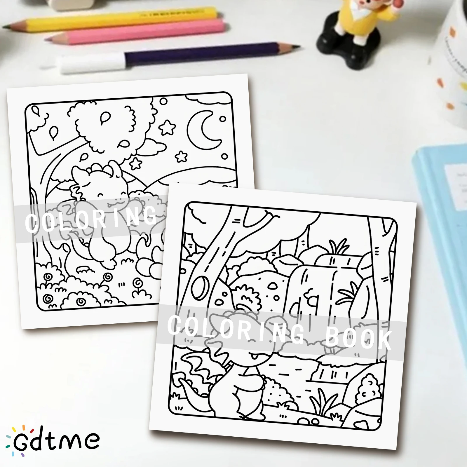 كتاب تلوين التنين من SPEND THE DAY للبالغين يتميز بأنشطة يومية مريحة وجذابة للاسترخاء (تلوين المساحات المريحة)