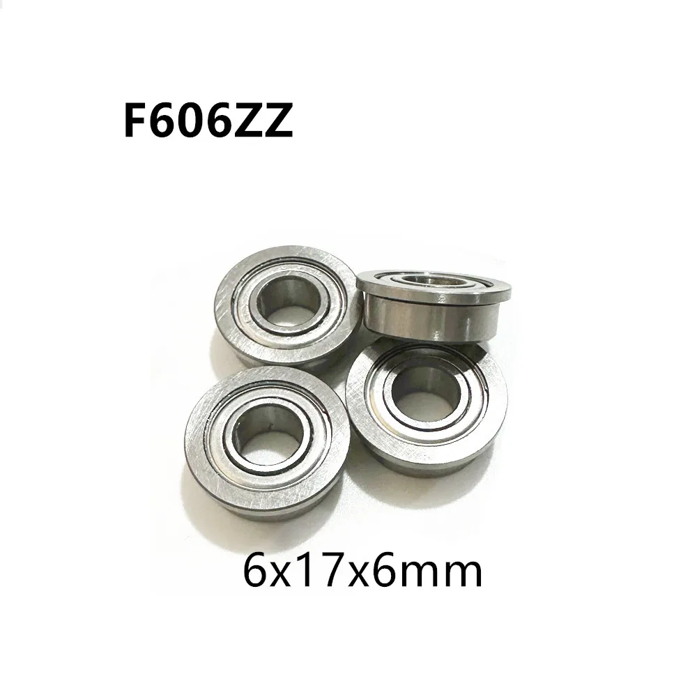 

F606ZZ RF-1760ZZ 6x17x6mm Flange Bearings Miniature Deep Groove Ball Bearing With Lip