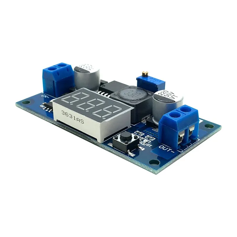 Lost Stone DC-DC Step-down Regulated Power Supply Module Lm2596 with Voltmeter Calibration Input 4-40v to 1.25-37v    Module