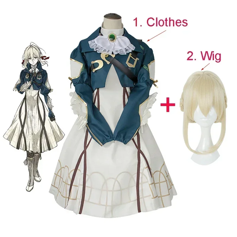 

New Violet Evergarden Anime Princess Maid Dress Cosplay Women's High-Quality Costume For Halloween Carnival Prom Skirt