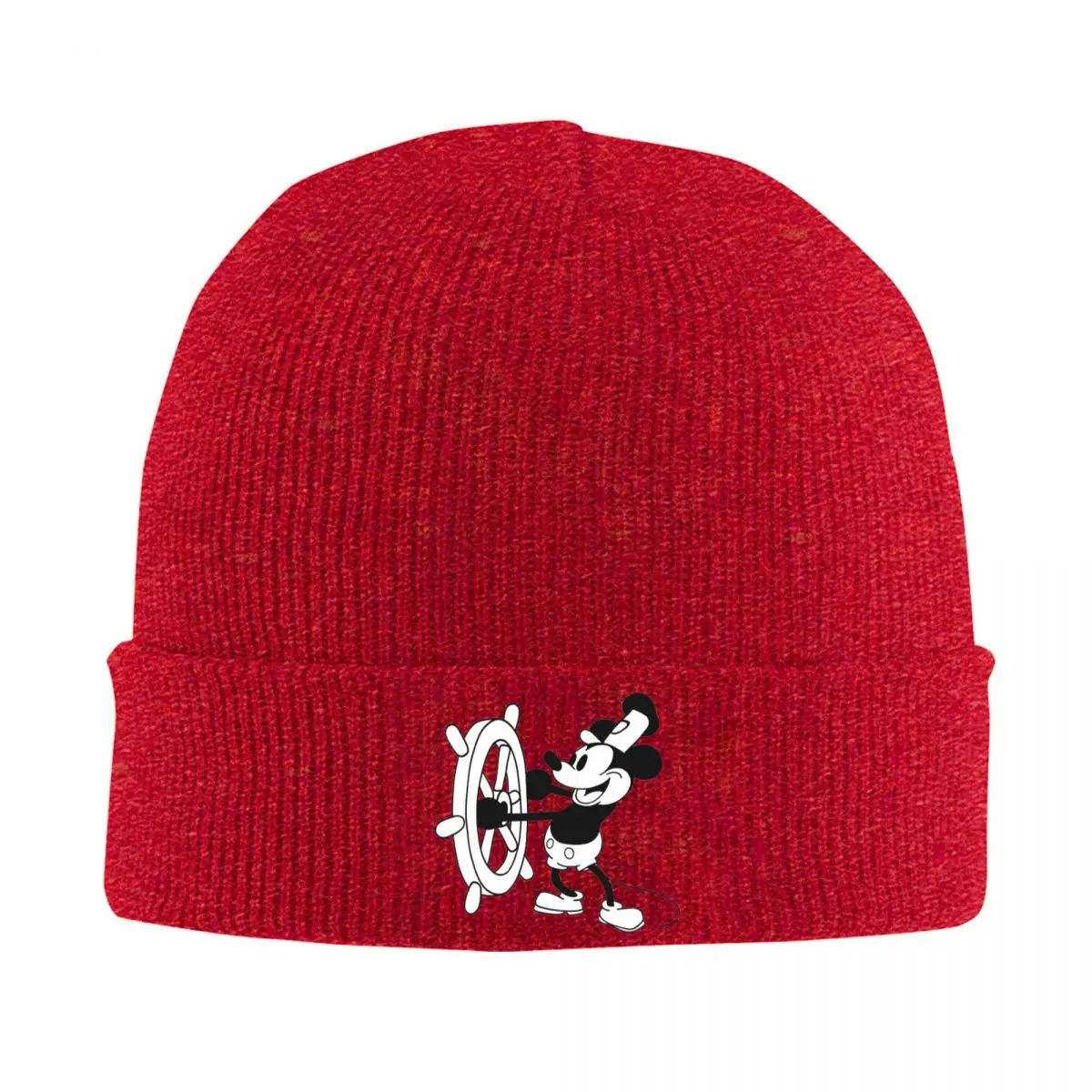 Steam Boat Willie Mickey Knitted Hat Women's Men's Skullies Beanies Autumn Winter Fashion Hat Acrylic Manga Anime Book Japan Cap