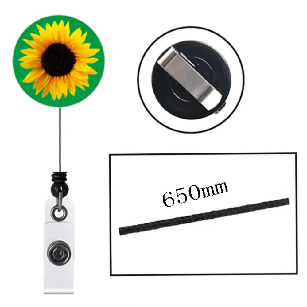 Fresh Green Yellow Sunflower Keychain Keycord Lanyards for Keys ID Card Name Badge Holder Mobile Phone Hang Rope Keyring