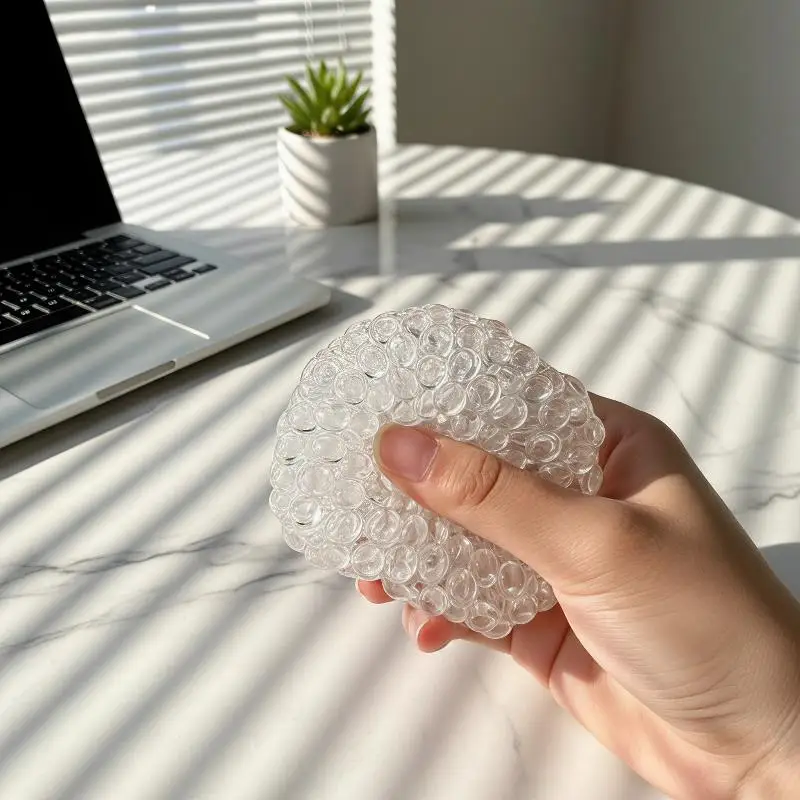 Squeezable Ice Beads Sensory Fidget Toy Soft Stress Relief Squeeze Ball for Kids Adults Party Favors Gift