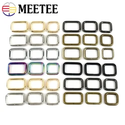 5/10Pcs Square Ring Metal Buckle 13-50mm Bag Strap Connector Hook Clasp Webbing Belt Backpack Luggage Leather Hardware Accessory