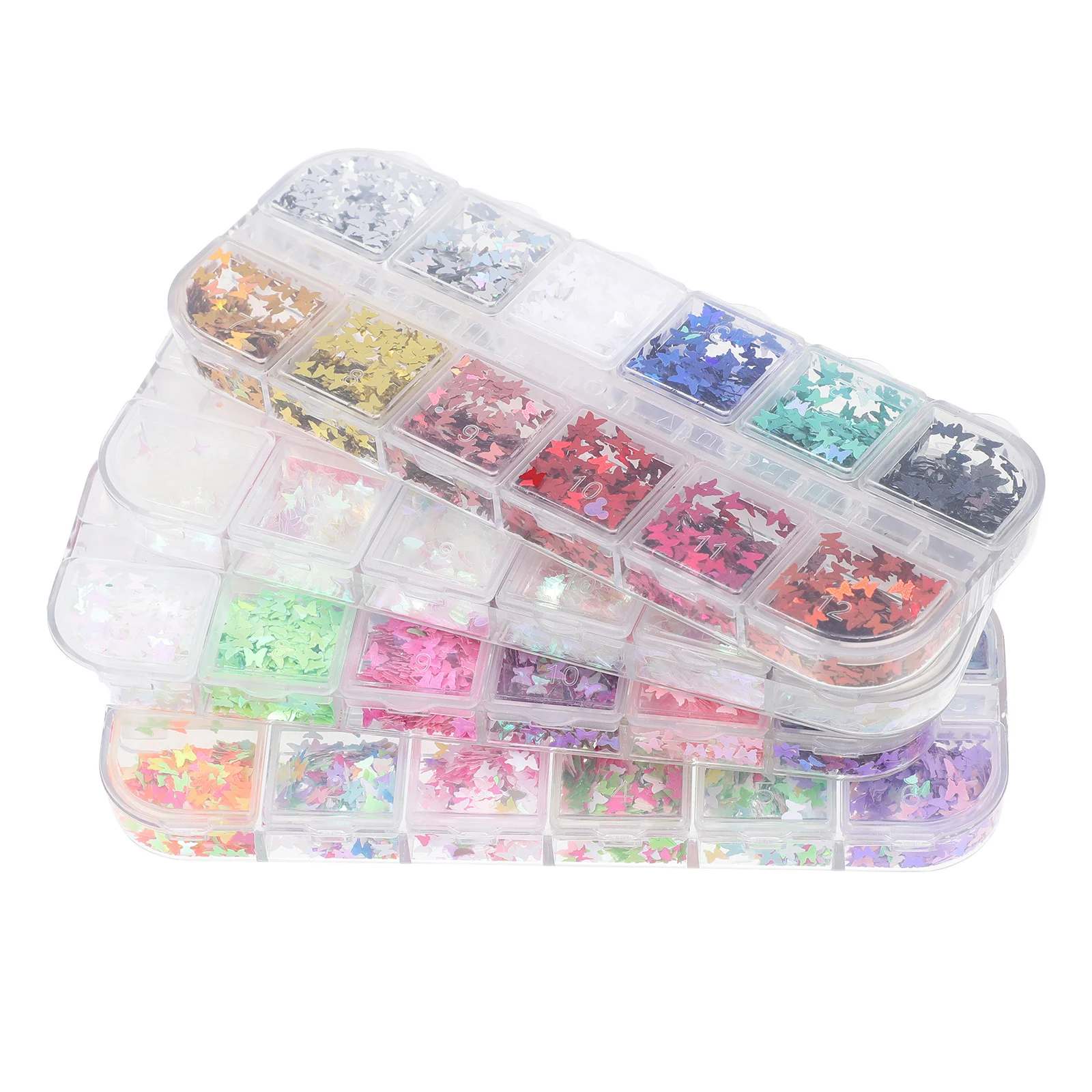 

4 Boxes Butterfly Nail Sequins Thin Lightweight Nail Art DIY Manicure Tools Romantic Party Decoration Manicure Tools