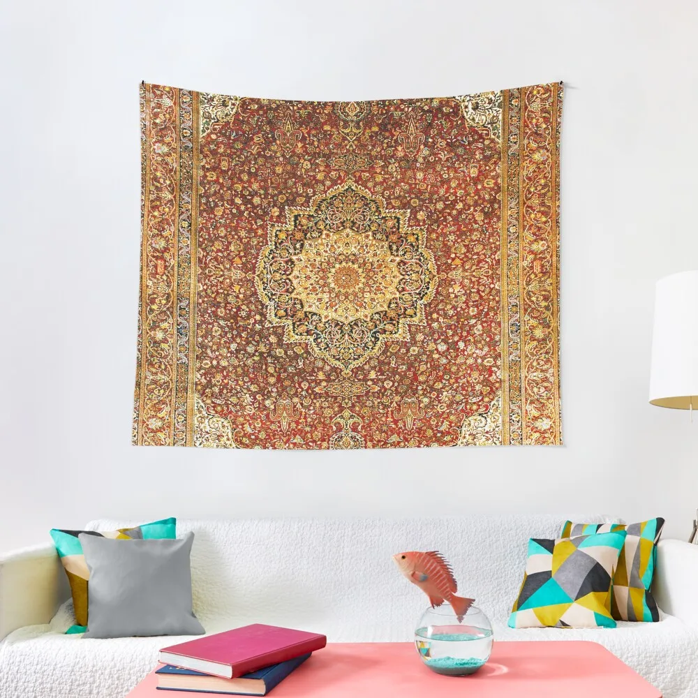 

Khorasan Antique Persian Carpet Print Tapestry Wall Tapestries Wall Decoration Cute Room Things Decorative Paintings Tapestry