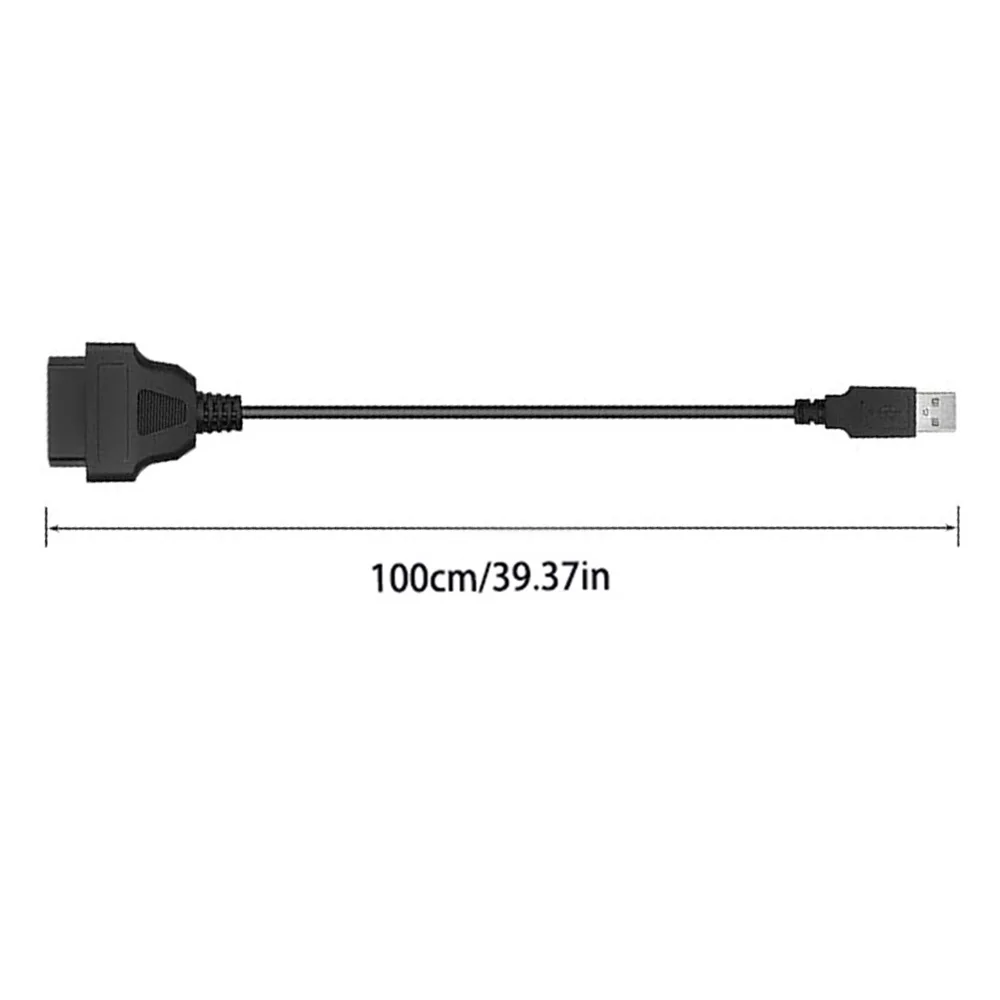 NEWEST 1M Extension Cable 16Pin OBD2 To USB Port Adapter Cable Connector Diagnostic Tool Female 16Pin to USB Connection Cable