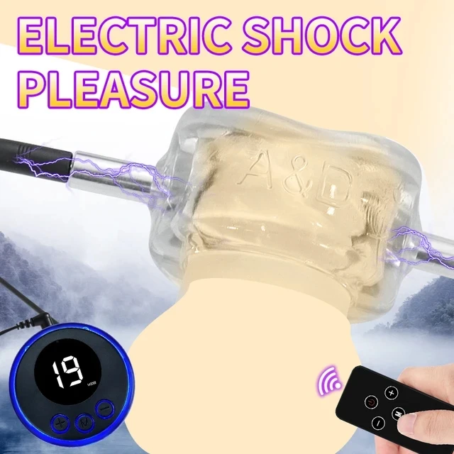 Electric Shock Penis Ring Electro Trainer Massage Cup Chastity Penis Seelves Cock Ring For Men Electrostimulation Ball Stretcher