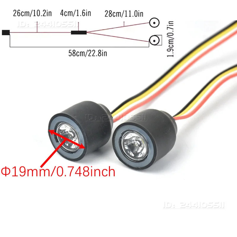 Universal RC LED Light 12 Modes Multifunction Lamp Headlight for 1/10 Car Crawler Axial SCX10 Traxxas TRX-4 Jeep RC4WD Climbing