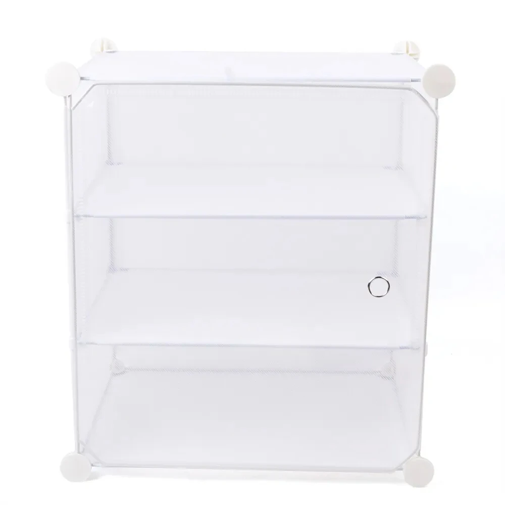 Geschikt voor 72 paar schoenen 12-laags schoenenrek Box Organizer 3 * 12 stofdichte schoenendoos (doorzichtige deuropening) Stapelbare kast St