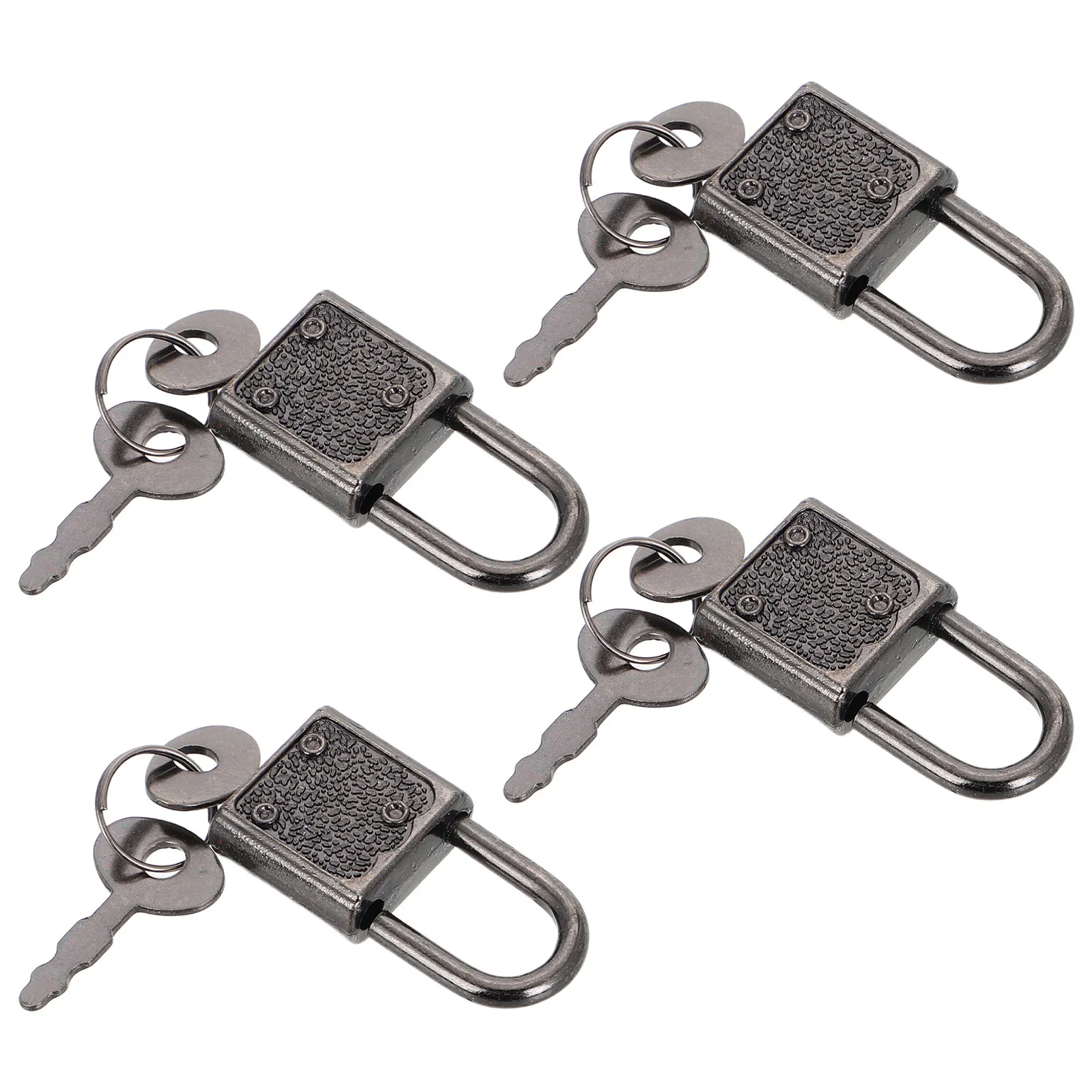 4Pcs Vintage Style Pirate Lock Set Mini Metal Padlock with Key for Kids Treasure Chest Money Box Mini Jewelry