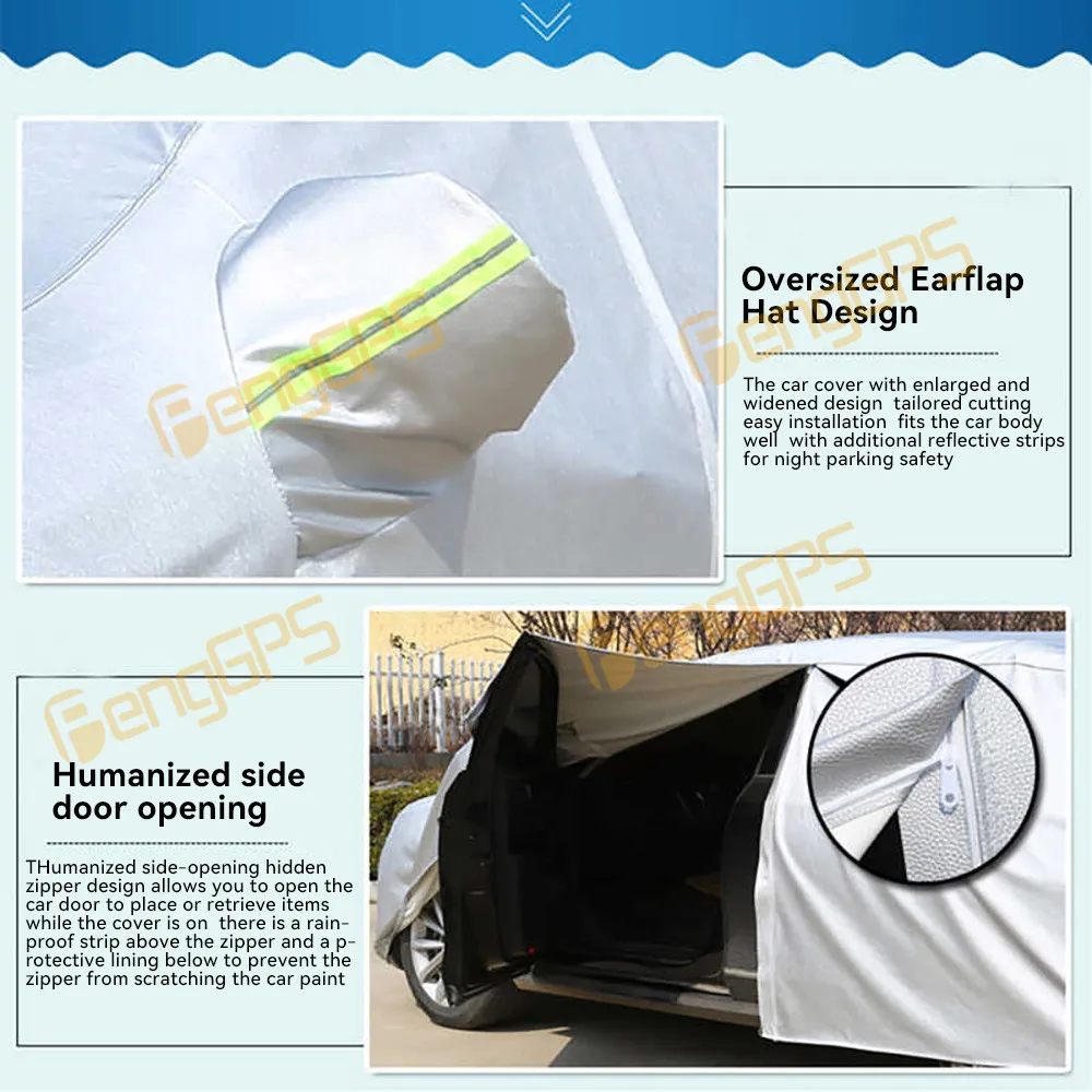 غطاء سيارة كامل المطر حماية مقاوم للماء ل Jetour X70 X70S X70M حامي السيارة الخارجي يغطي المضادة للأشعة فوق البنفسجية في الهواء الطلق الشمس عاكس