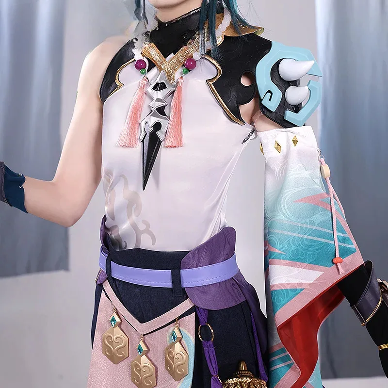 

В НАЛИЧИИ Xiao Косплей Игра Genshin Impact Cospla y Xiao Модернизированная версия Костюм Xiao Cospla Парик плюс размер