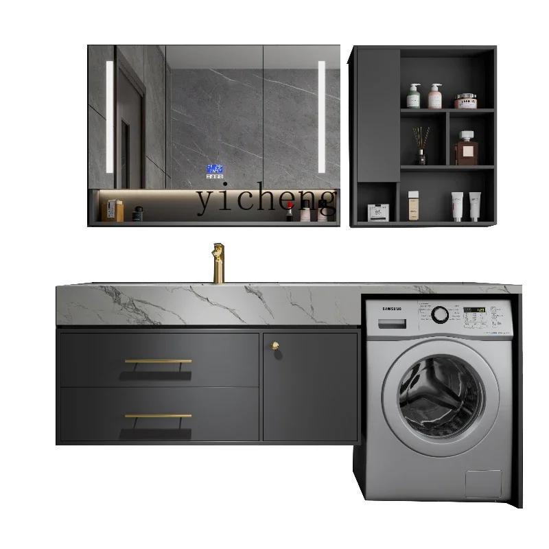 XL washing machine wash basin integrated cabinet significant other slate bathroom cabinet combination