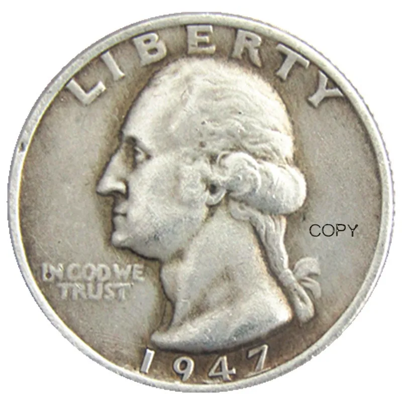 US 1947 P/D/S Washington Quarter Silver Plated Copy Coin