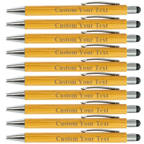 Bolígrafo personalizado, bolígrafos de bambú grabados, logotipo personalizado de la empresa, Baby Shower, bautismo, escuela, decoración de regalo de boda