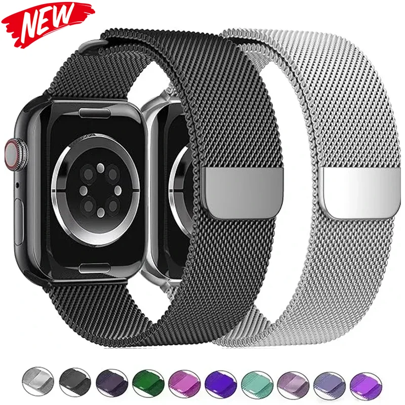 Magnetic Milanese Band For Apple Watch Ultra3/2 49mm S11 10 9 8 7 Bracelet Strap For iWatch 6 5 SE 46mm 45 41 44 40 42mm