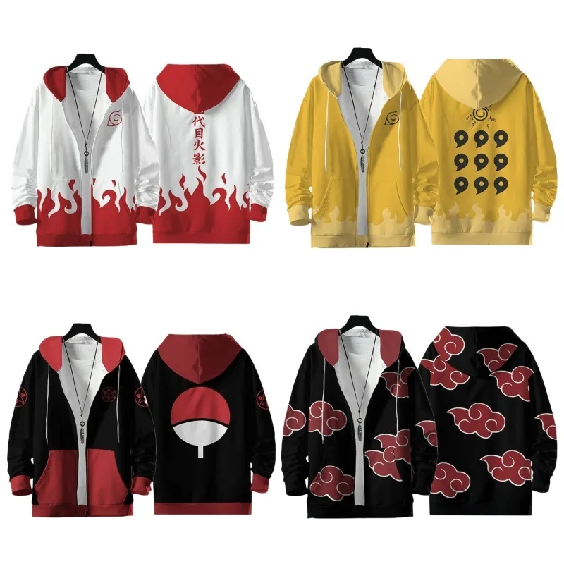 Naruto Uzumaki Naruto Hatake Kakashi anime peripheral boys spring and autumn short simple versatile hooded sweatshirt jacket - Image 6