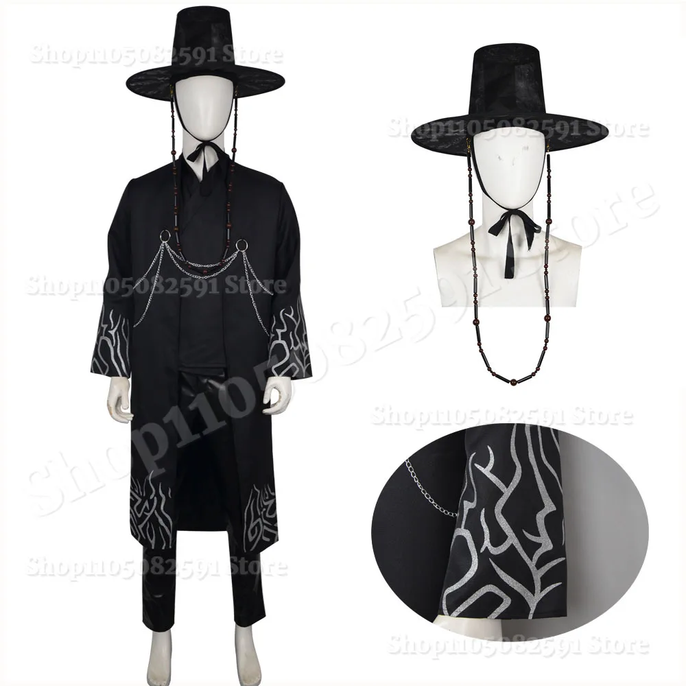 

Male Role Play Props Party Cosplay Costume Set for K-POP: Demon Hunters Saga Boys Jinu Cartoon Anime Stage Performance Outfit
