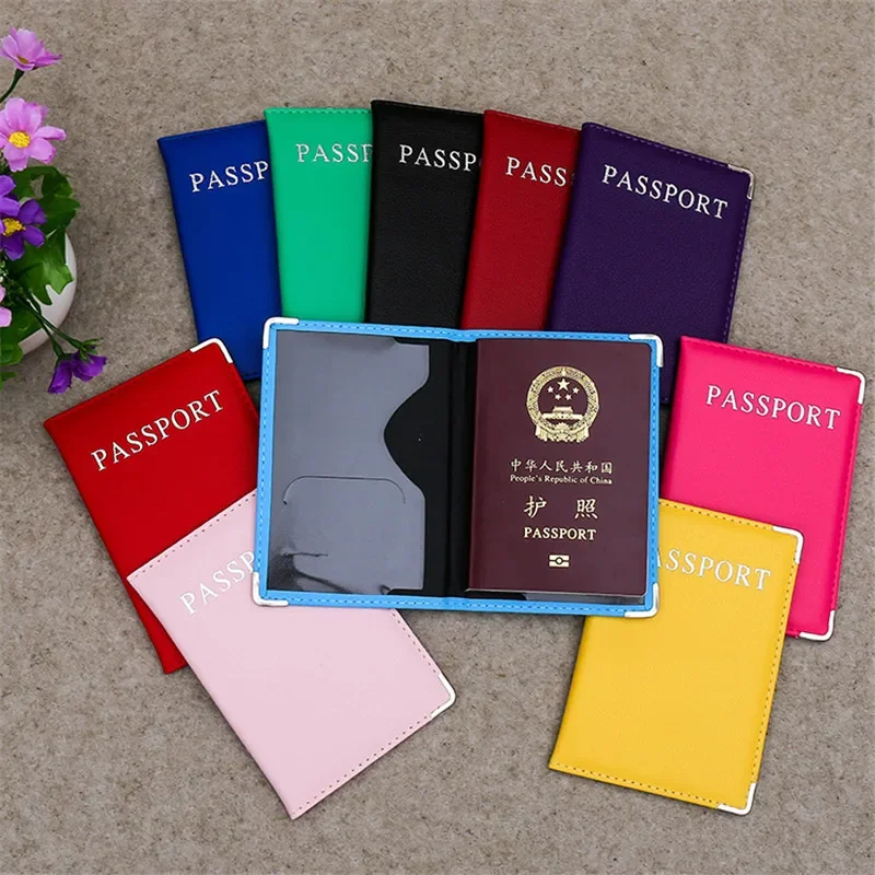 Travel Passport Cover Women Pu Leather Cute Pink Holder Passport Lovely Girl Passport Case Travel Covers for Passports