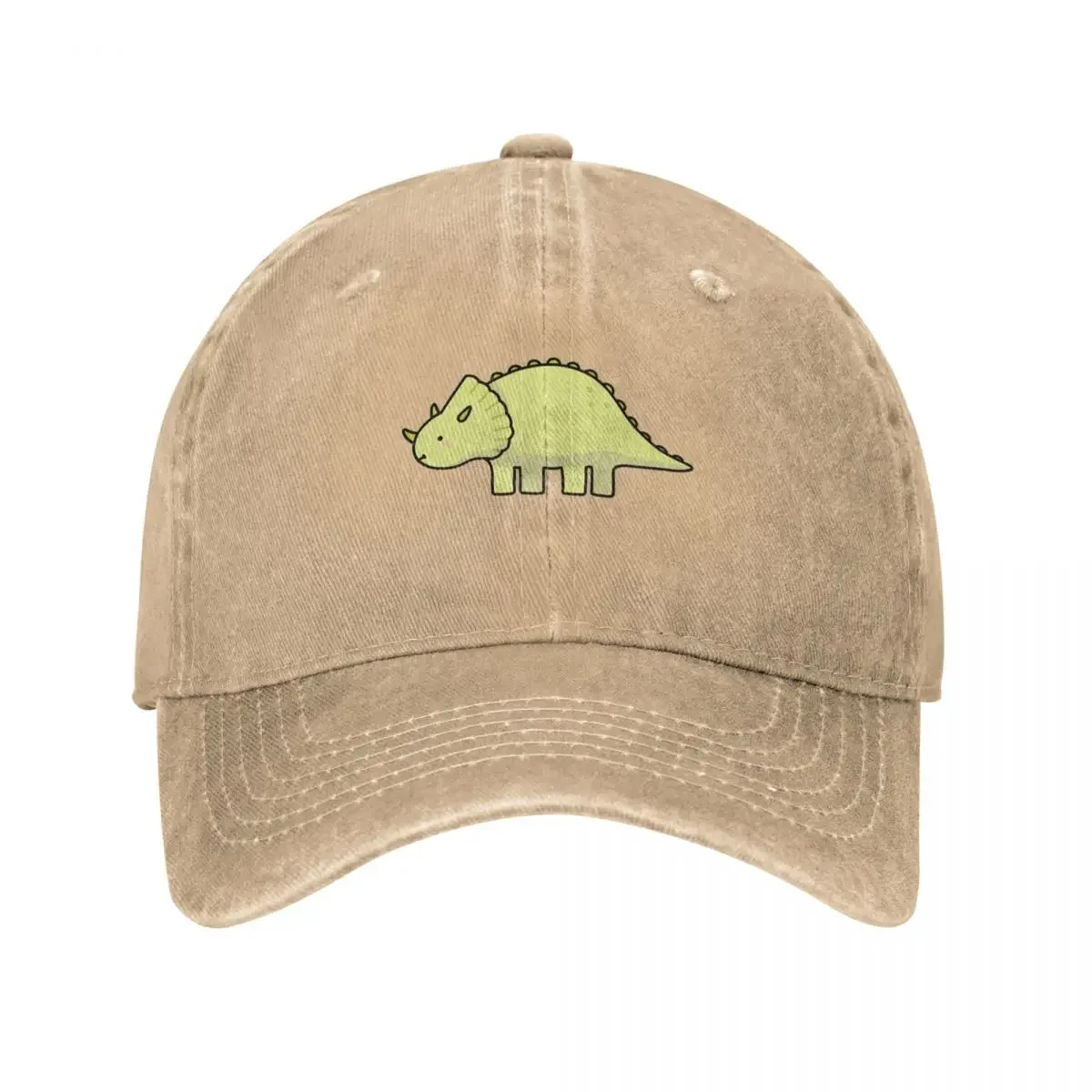 Little Dino Triceratops Dinosaur Illustration Baseball Cap Beach Rugby Women Men's