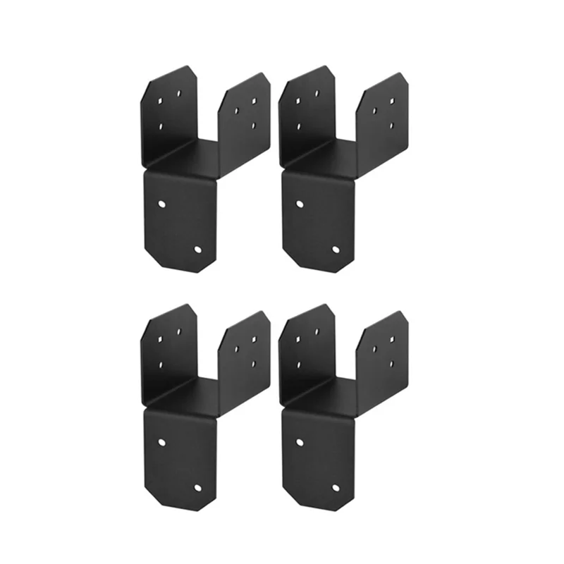 ABKP-4 Pezzi Nero Joist Ancoraggio Connettore Fit Post, Calibro 18 Tetto Tie Header Gancio Giunto Post Cap Per Casa In Legno